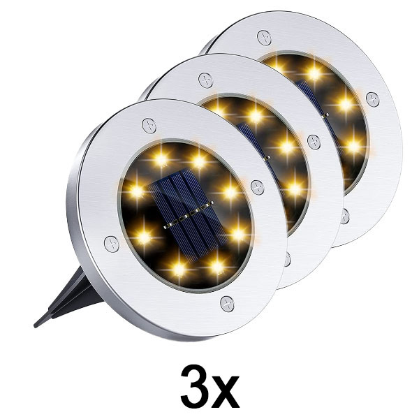 1x Solar-Bodenleuchten für den Außenbereich (3 Stück) | LUMIGARD